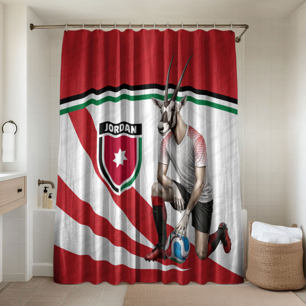 Jordan Football Oryx Mascot Bathroom Set Patriotic Diagonal Stripe Athletic Graphic