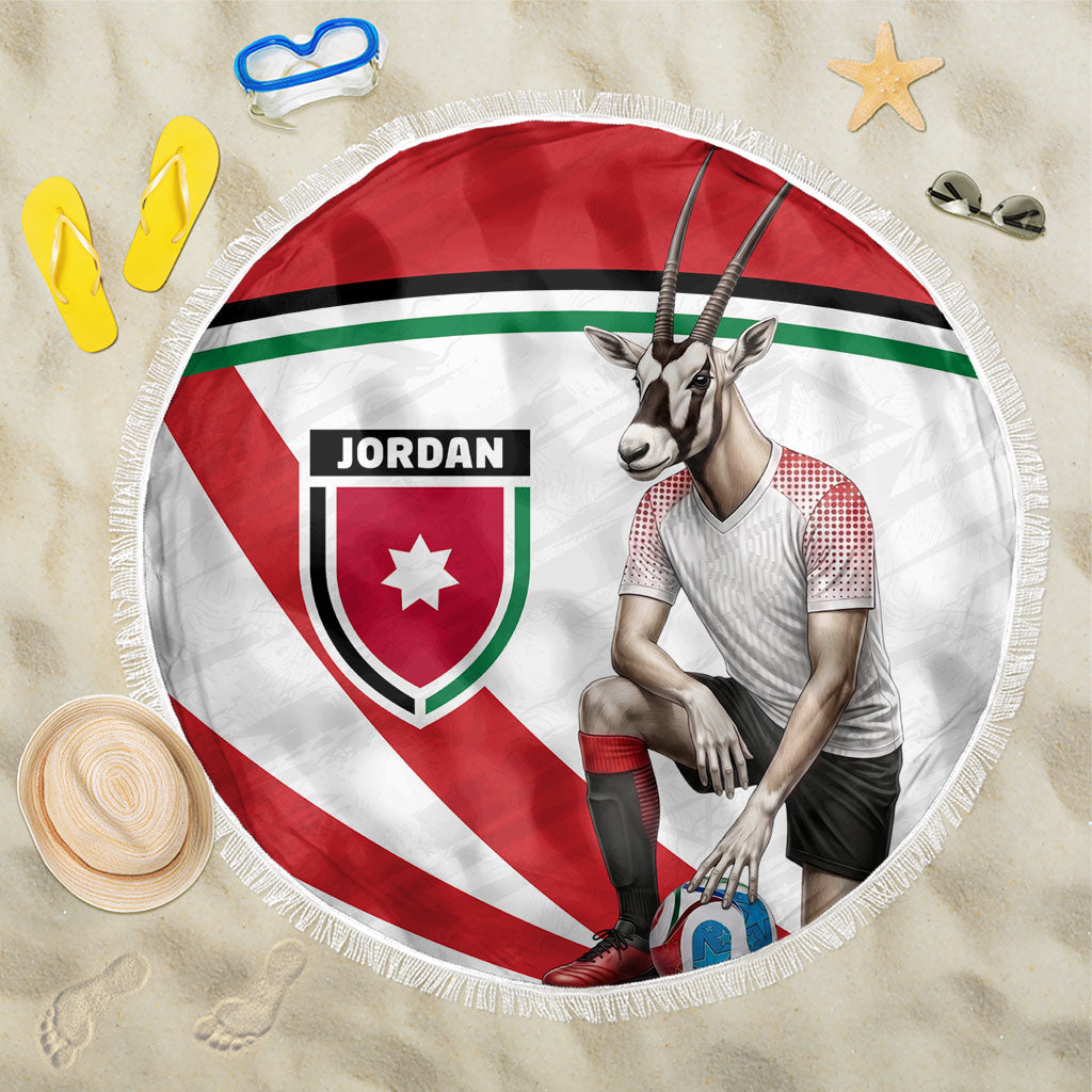 Jordan Football Oryx Mascot Beach Blanket Patriotic Diagonal Stripe Athletic Graphic
