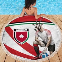 Jordan Football Oryx Mascot Beach Blanket Patriotic Diagonal Stripe Athletic Graphic