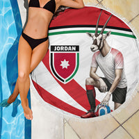 Jordan Football Oryx Mascot Beach Blanket Patriotic Diagonal Stripe Athletic Graphic