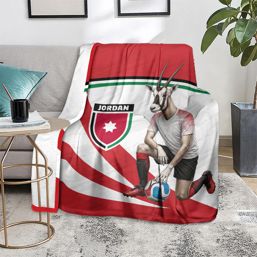 Jordan Football Oryx Mascot Blanket Patriotic Diagonal Stripe Athletic Graphic