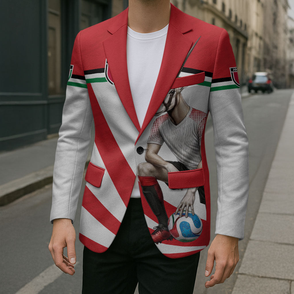 Personalized Jordan Football Oryx Mascot Blazer Patriotic Diagonal Stripe Athletic Graphic