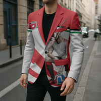 Personalized Jordan Football Oryx Mascot Blazer Patriotic Diagonal Stripe Athletic Graphic
