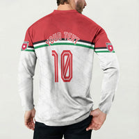 Personalized Jordan Football Oryx Mascot Button Sweatshirt Patriotic Diagonal Stripe Athletic Graphic
