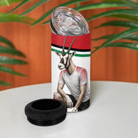 Jordan Football Oryx Mascot 4 in 1 Can Cooler Tumbler Patriotic Diagonal Stripe Athletic Graphic
