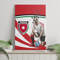Jordan Football Oryx Mascot Canvas Wall Art Patriotic Diagonal Stripe Athletic Graphic
