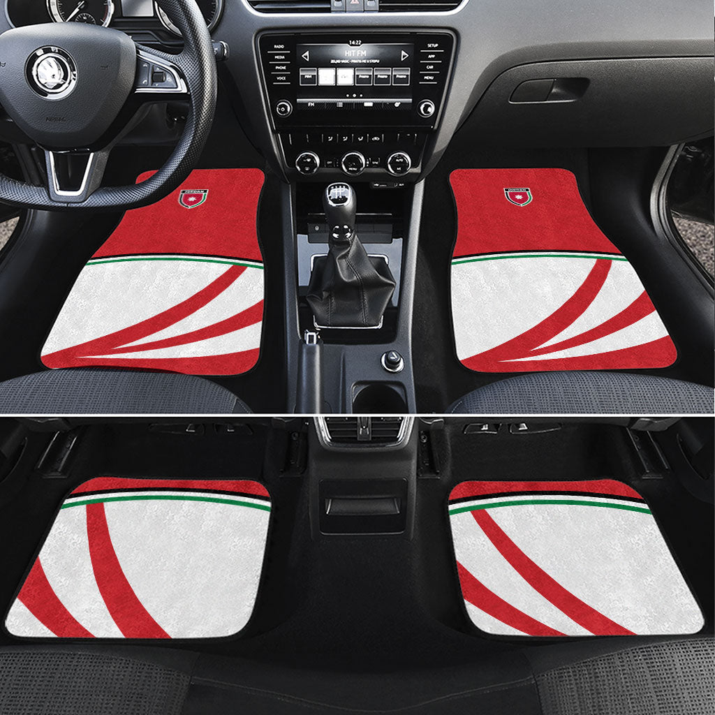 Jordan Football Oryx Mascot Car Mats Patriotic Diagonal Stripe Athletic Graphic
