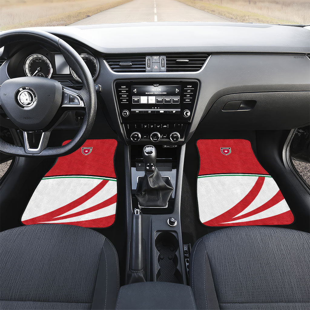 Jordan Football Oryx Mascot Car Mats Patriotic Diagonal Stripe Athletic Graphic
