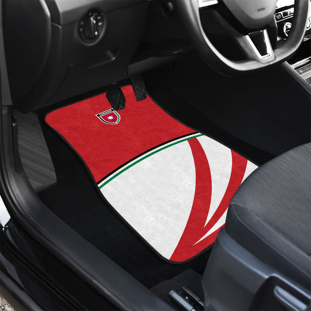 Jordan Football Oryx Mascot Car Mats Patriotic Diagonal Stripe Athletic Graphic