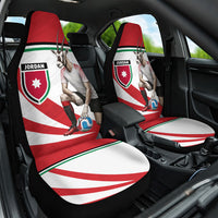 Jordan Football Oryx Mascot Car Seat Cover Patriotic Diagonal Stripe Athletic Graphic
