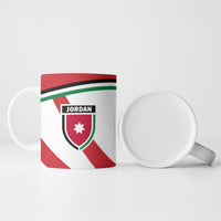 Jordan Football Oryx Mascot Ceramic Mug Patriotic Diagonal Stripe Athletic Graphic