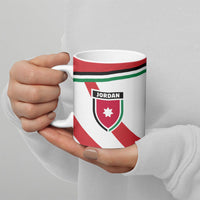 Jordan Football Oryx Mascot Ceramic Mug Patriotic Diagonal Stripe Athletic Graphic