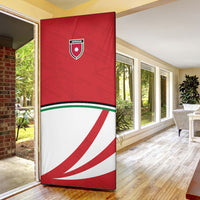 Jordan Football Oryx Mascot Door Cover Patriotic Diagonal Stripe Athletic Graphic