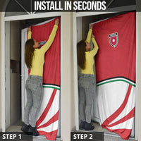 Jordan Football Oryx Mascot Door Cover Patriotic Diagonal Stripe Athletic Graphic
