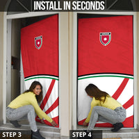 Jordan Football Oryx Mascot Door Cover Patriotic Diagonal Stripe Athletic Graphic