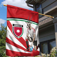 Jordan Football Oryx Mascot Garden Flag Patriotic Diagonal Stripe Athletic Graphic