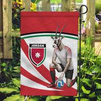 Jordan Football Oryx Mascot Garden Flag Patriotic Diagonal Stripe Athletic Graphic