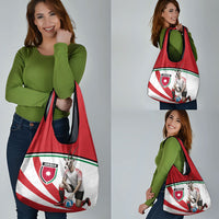 Jordan Football Oryx Mascot Grocery Bag Patriotic Diagonal Stripe Athletic Graphic