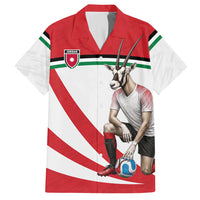 Personalized Jordan Football Oryx Mascot Hawaiian Shirt Patriotic Diagonal Stripe Athletic Graphic
