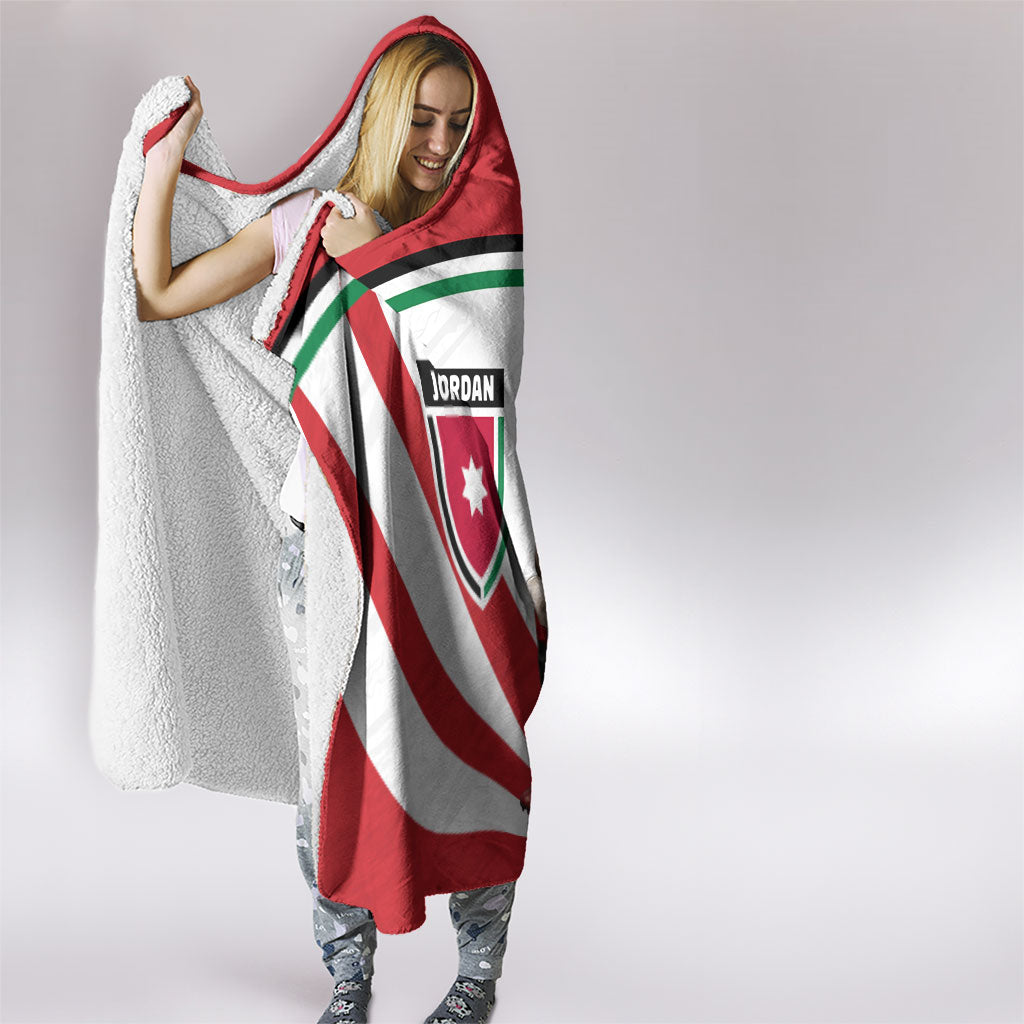 Jordan Football Oryx Mascot Hooded Blanket Patriotic Diagonal Stripe Athletic Graphic