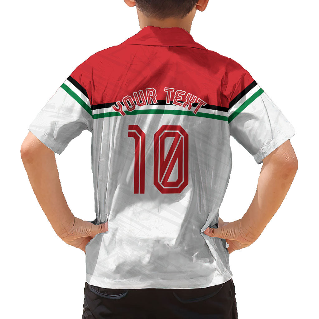 Personalized Jordan Football Oryx Mascot Kid Hawaiian Shirt Patriotic Diagonal Stripe Athletic Graphic
