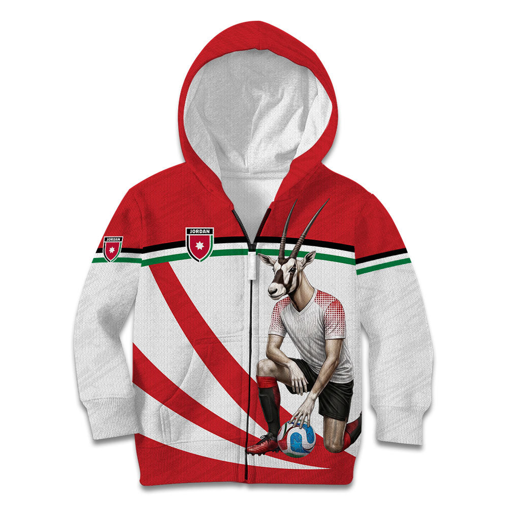 Personalized Jordan Football Oryx Mascot Kid Hoodie Patriotic Diagonal Stripe Athletic Graphic