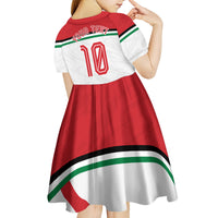 Personalized Jordan Football Oryx Mascot Kid Short Sleeve Dress Patriotic Diagonal Stripe Athletic Graphic