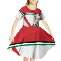 Personalized Jordan Football Oryx Mascot Kid Short Sleeve Dress Patriotic Diagonal Stripe Athletic Graphic