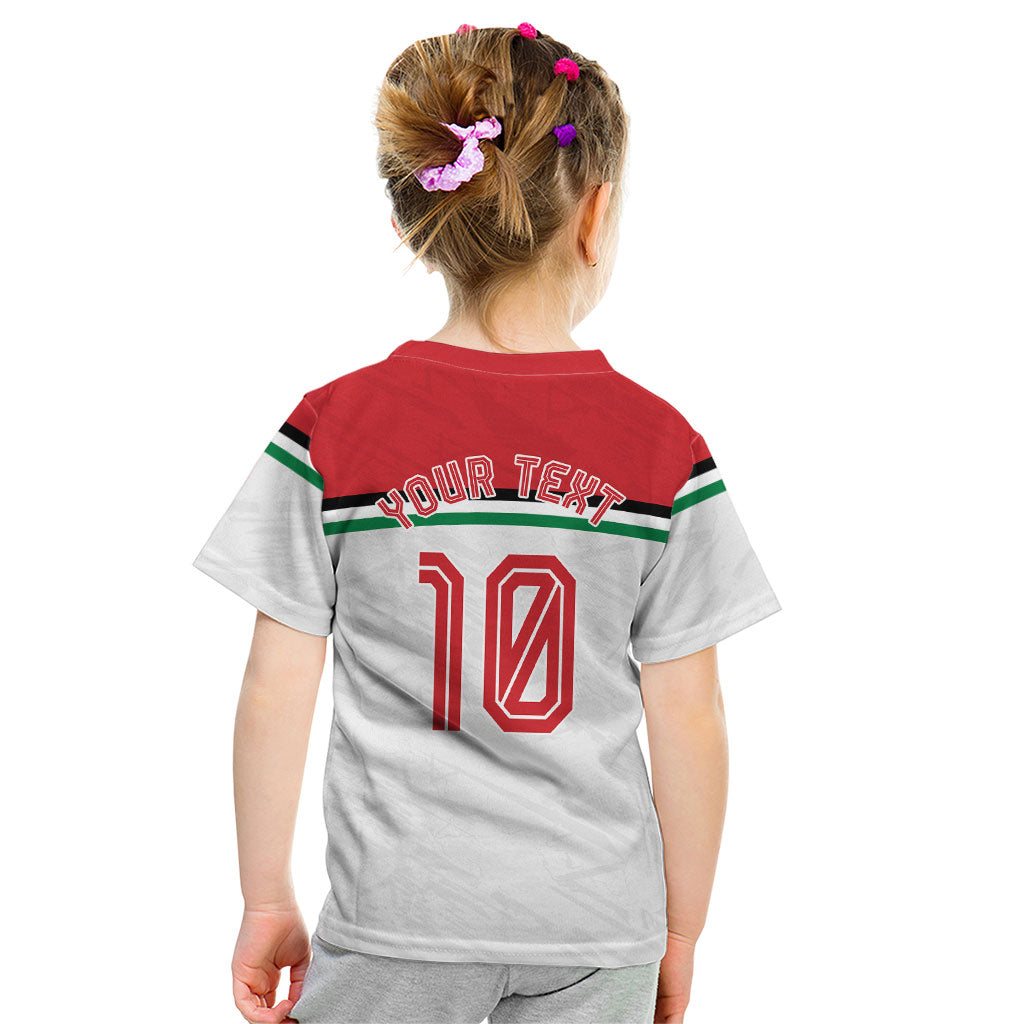 Personalized Jordan Football Oryx Mascot Kid T Shirt Patriotic Diagonal Stripe Athletic Graphic