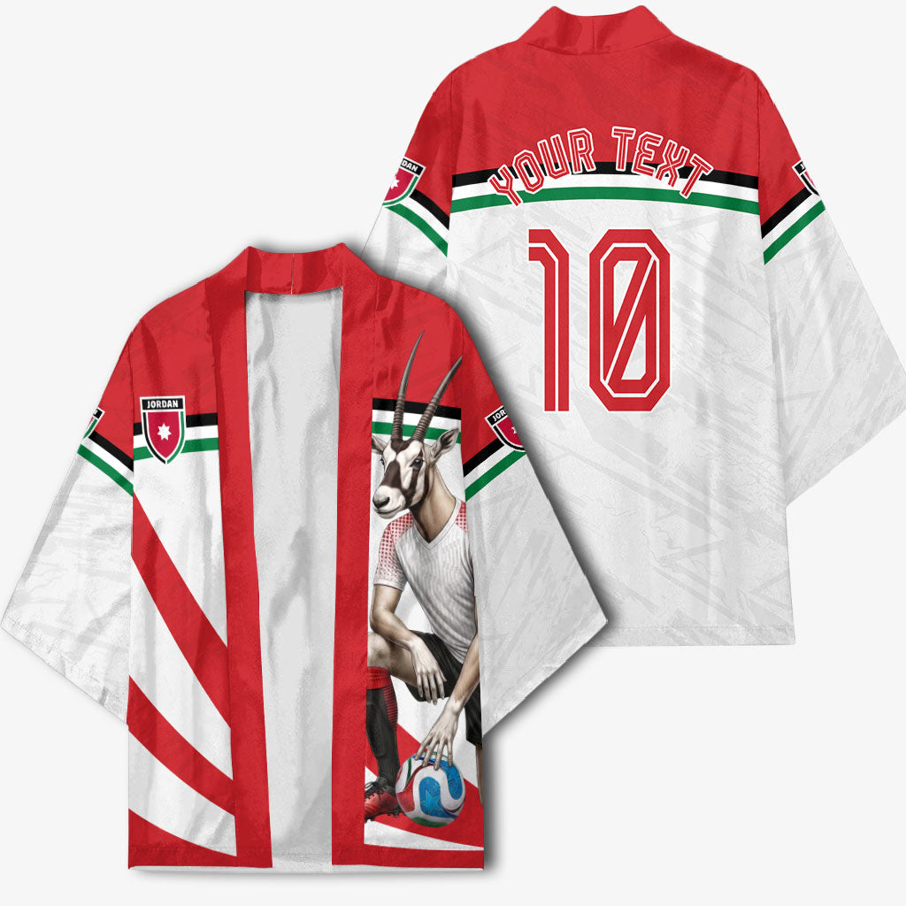 Personalized Jordan Football Oryx Mascot Kimono Patriotic Diagonal Stripe Athletic Graphic