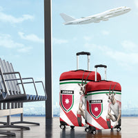 Jordan Football Oryx Mascot Luggage Cover Patriotic Diagonal Stripe Athletic Graphic