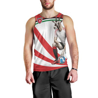 Personalized Jordan Football Oryx Mascot Men Tank Top Patriotic Diagonal Stripe Athletic Graphic