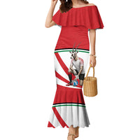 Jordan Football Oryx Mascot Mermaid Dress Patriotic Diagonal Stripe Athletic Graphic