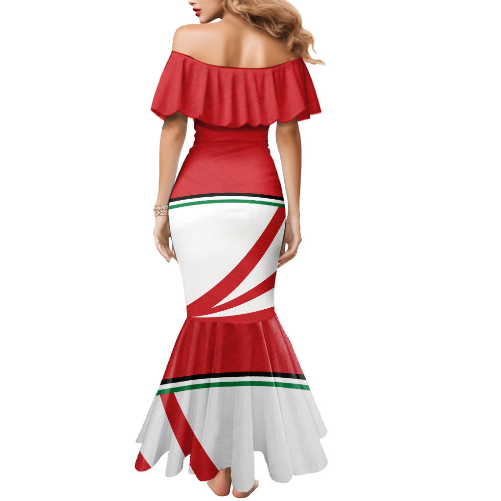 Jordan Football Oryx Mascot Mermaid Dress Patriotic Diagonal Stripe Athletic Graphic