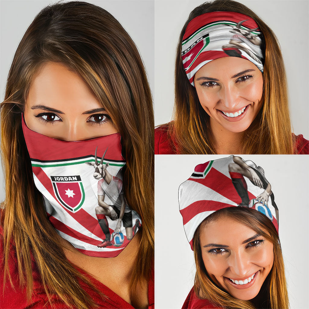 Jordan Football Oryx Mascot Neck Gaiter Patriotic Diagonal Stripe Athletic Graphic