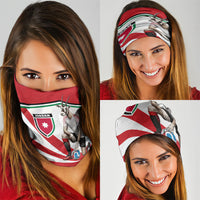Jordan Football Oryx Mascot Neck Gaiter Patriotic Diagonal Stripe Athletic Graphic