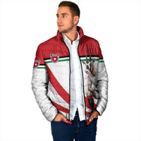 Personalized Jordan Football Oryx Mascot Padded Jacket Patriotic Diagonal Stripe Athletic Graphic