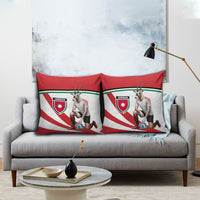 Jordan Football Oryx Mascot Pillow Cover Patriotic Diagonal Stripe Athletic Graphic