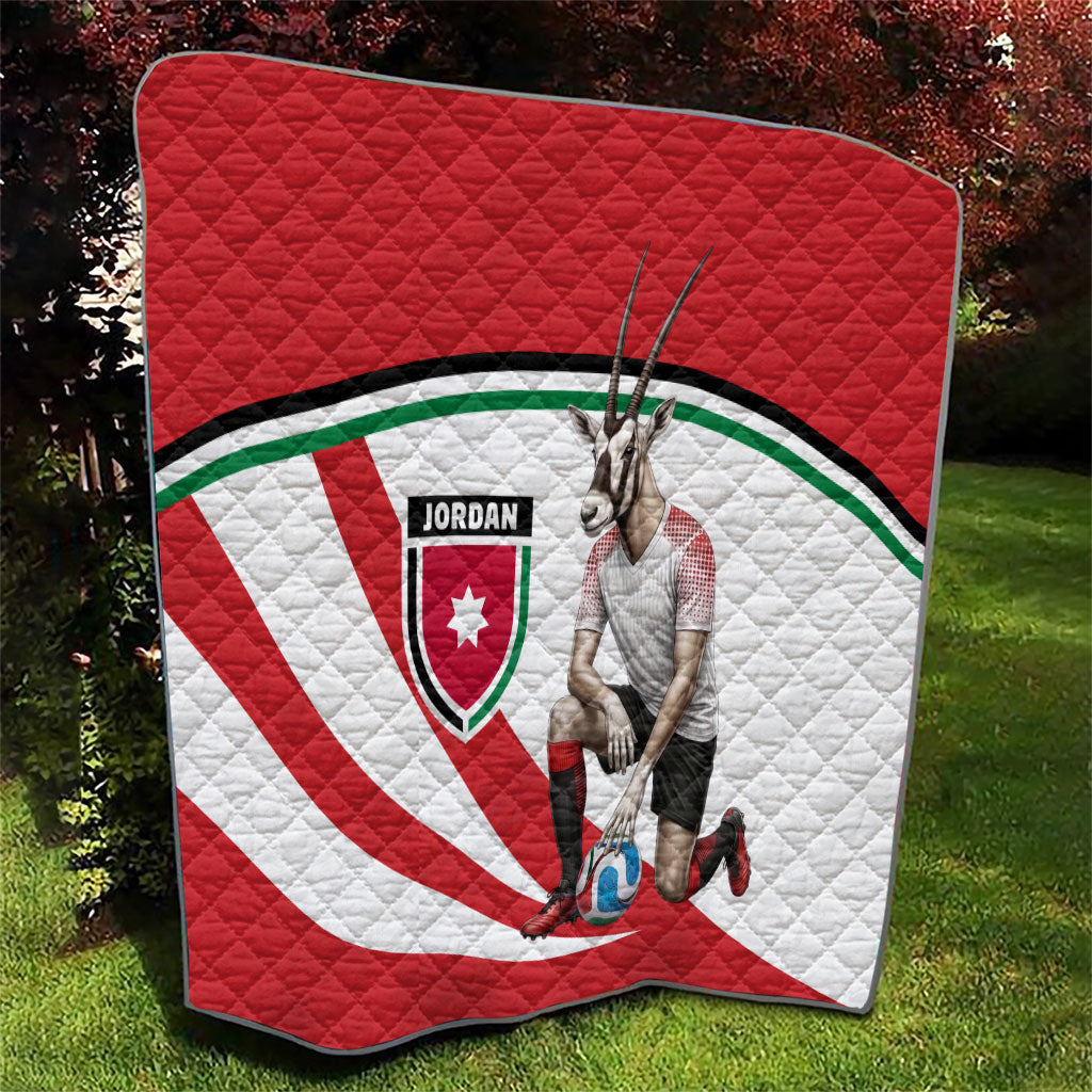 Jordan Football Oryx Mascot Quilt Patriotic Diagonal Stripe Athletic Graphic
