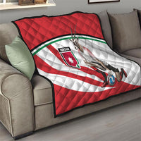 Jordan Football Oryx Mascot Quilt Patriotic Diagonal Stripe Athletic Graphic