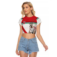 Personalized Jordan Football Oryx Mascot Raglan Cropped T Shirt Patriotic Diagonal Stripe Athletic Graphic