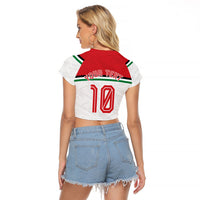 Personalized Jordan Football Oryx Mascot Raglan Cropped T Shirt Patriotic Diagonal Stripe Athletic Graphic