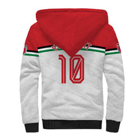 Personalized Jordan Football Oryx Mascot Sherpa Hoodie Patriotic Diagonal Stripe Athletic Graphic