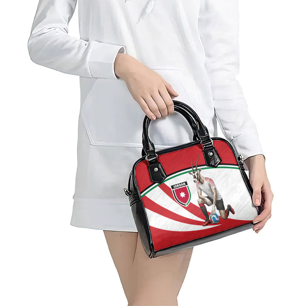 Jordan Football Oryx Mascot Shoulder Handbag Patriotic Diagonal Stripe Athletic Graphic
