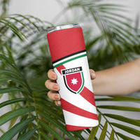 Jordan Football Oryx Mascot Skinny Tumbler Patriotic Diagonal Stripe Athletic Graphic