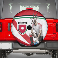 Jordan Football Oryx Mascot Spare Tire Cover Patriotic Diagonal Stripe Athletic Graphic