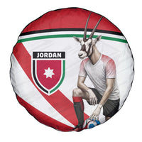 Jordan Football Oryx Mascot Spare Tire Cover Patriotic Diagonal Stripe Athletic Graphic