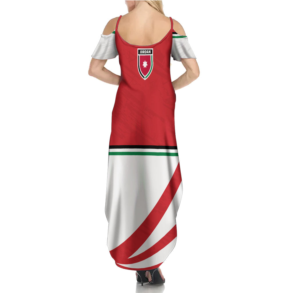 Jordan Football Oryx Mascot Summer Maxi Dress Patriotic Diagonal Stripe Athletic Graphic