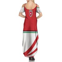 Jordan Football Oryx Mascot Summer Maxi Dress Patriotic Diagonal Stripe Athletic Graphic