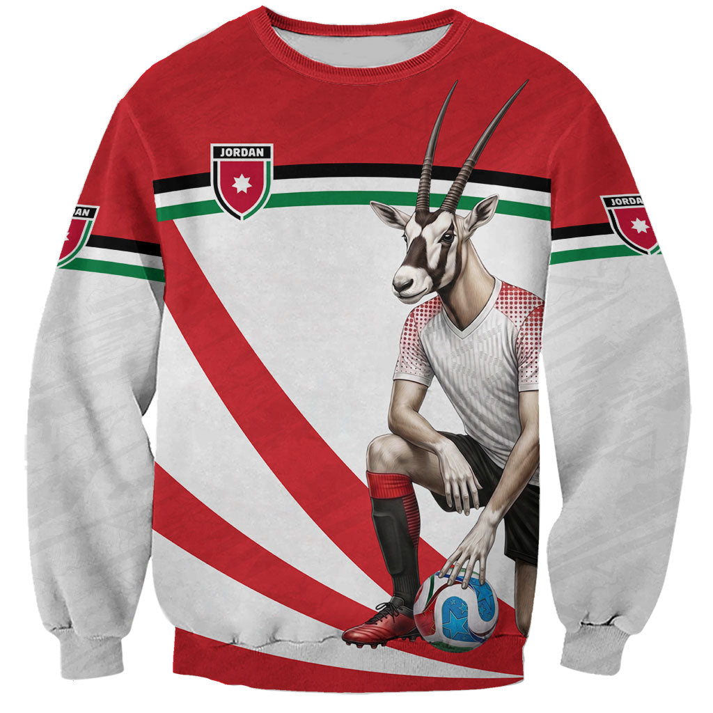 Personalized Jordan Football Oryx Mascot Sweatshirt Patriotic Diagonal Stripe Athletic Graphic